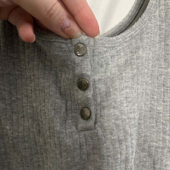 FP Movement Luxe Rib Snap Cropped Tank Gray Size Small - Picture 8 of 8